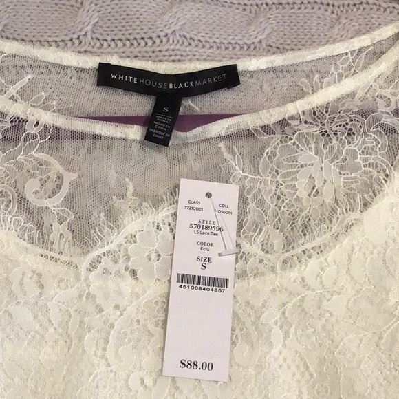 NWT White House Black Market Lace top Size-S - Picture 4 of 4